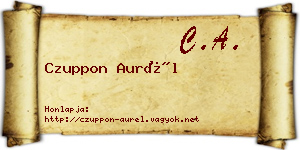 Czuppon Aurél névjegykártya
